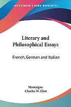 Literary and philosophical essays, French, German and Italian