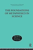 The foundations of metaphysics in science