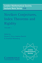 Novikov conjectures, index theorems, and rigidity : Oberwolfach, 1993