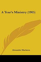 A year's ministry