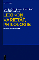 Lexikon, Varietät, Philologie Romanistische Studien : Günter Holtus zum 65