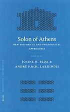 Solon of Athens : new historical and philological approaches