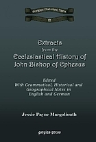 Extracts from the Ecclesiastical History of John, Bishop of Ephesus