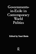 Governments-in-exile in contemporary world politics