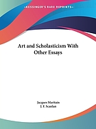 Art and scholasticism, and the frontiers of poetry
