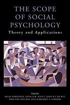 The scope of social psychology : theory and applications : essays in honour of Wolfgang Stroebe