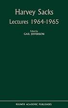 Harvey Sacks lectures, 1964-1965