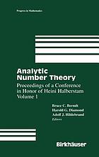 Analytic number theory : proceedings of a conference in honor of Heini HalberstamAnalytic number theory