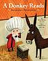 A donkey reads 