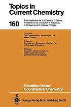 Transition metall [i.e. metal] coordination chemistry