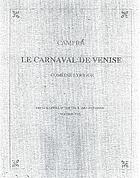 Le carnaval de Venise : comédie lyrique