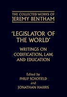 Legislator of the world writings on codification, law, and education