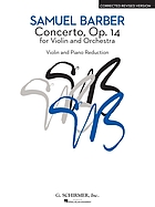 Concerto for violin and orchestra, op. 14