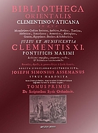 Bibliotheca orientalis Clementino-vaticana = an encyclopedia of Syriac writers