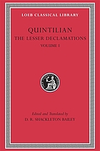 The lesser declamationsM. Fabii Quintiliani declamationes minores