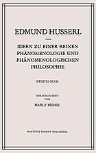 Ideen zu einer reinen Phänomenologie und phänomenologischen Philosophie ; Buch 2, Phänomenologische Untersuchungen zur Konstitution : hrsg. von Marly Biemel