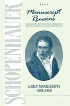 Early manuscripts (1804 - 1818)