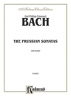 The Prussian sonatas, for piano solo, nos. 1-[6