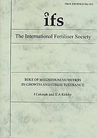 Role of magnesium nutrition in growth and stress tolerance