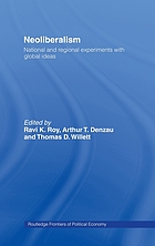 Neoliberalism national and regional experiments with global ideas
