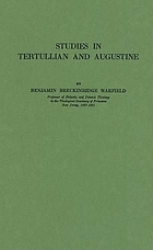 Studies in Tertullian and Augustine