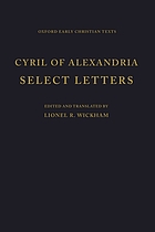 Cyril of Alexandria, select letters