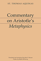 Commentary on the Metaphysics of Aristotle