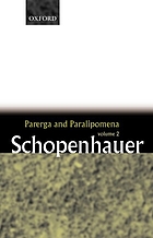 Parerga and paralipomena. Vol. 2, Short philosophical essays