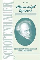 The manuscript books of 1830-1852 and last manuscripts