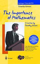 The importance of mathematics