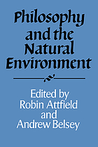 Philosophy and the natural environment