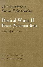 Poetical works. II, Poems, variorum text