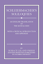 Schleiermacher's soliloquies : an English translation of the Monologen