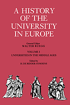 A History of the university in Europe
