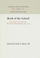 Book of the school, Department of Architecture, University of Pennsylvania, 1874-1934