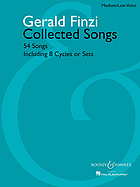 Collected songs : 54 songs, including 8 cycles or sets