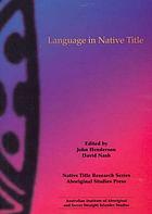 Language in native title