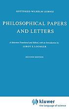 Philosophical papers and letters