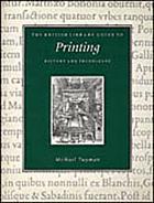 The British Library guide to printing : history and techniques