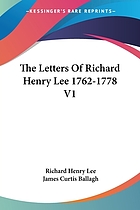 The letters of Richard Henry Lee