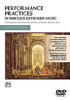 Performance practices in baroque keyboard music