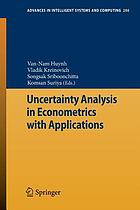 Uncertainty analysis in econometrics with applications