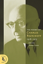 The poems of Charles Reznikoff : 1918-1975