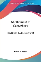 St. Thomas of Canterbury : his death and miracles