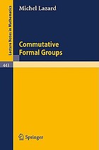 Commutative formal groups