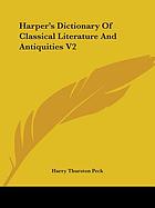 Harper's dictionary of classical literature and antiquities