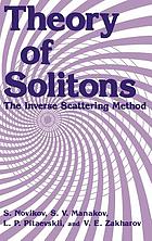 Theory of solitons : the inverse scattering method