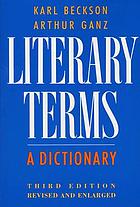 Literary terms : a dictionary