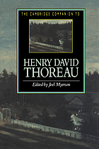 The Cambridge companion to Henry David Thoreau