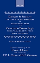 Dialogus de Scaccario = The course of the Exchequer